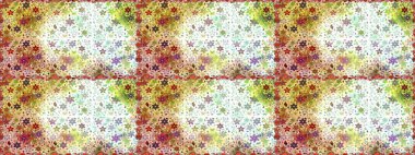 Raster illüstrasyonu. Tarafsız ve bej renkli çiçekler. Kusursuz çiçek deseni. Raster illüstrasyonu. Asya tekstil tarzında.