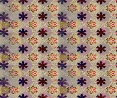 Raster illüstrasyonundaki çiçek desenli çizim. Suluboya stilinde bej renkte çiçekler.