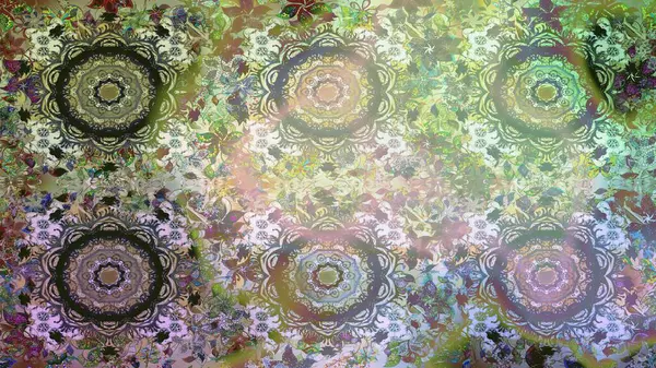 Raster illüstrasyonu. Dekoratif simetri arabesk. Doğum günü kartı, davetiye ya da afiş için iyidir. Tarafsız renklerde altın. Kusursuz ortaçağ çiçek desenleri..