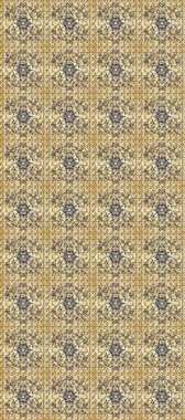 Doğum günü kartı, davetiye ya da afiş için iyidir. Raster illüstrasyonu. Renkli altın. Kusursuz ortaçağ çiçek deseni. Dekoratif simetri arabesk.