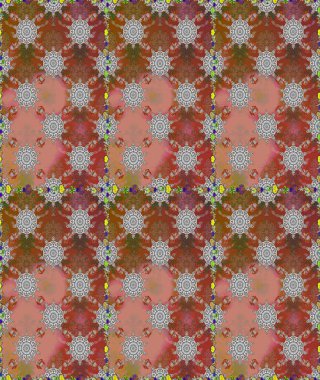 Düz Çiçek Elementleri Tasarımı. Raster illüstrasyonunda kusursuz çiçek deseni. Renkli Bahar Temalı Kusursuz Arkaplan. Güzel kumaş deseni.