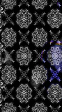 Modern stil dokusu. Çiçek desenli raster, siyah çizgi grafik deseni soyut raster arkaplan.