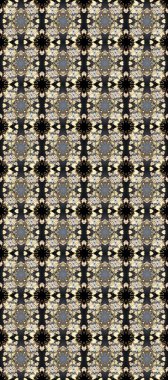 Klasik raster şablonu. Tekrarlayan elementlerle kusursuz soyut arkaplan. Gri, siyah, bej ve altın desenli.