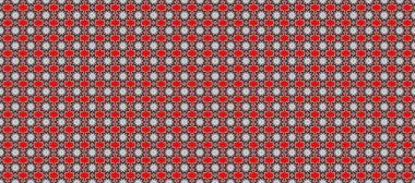 Raster Mandala. Siyah, gri ve kırmızı renklerde renkli yuvarlak süs deseni.