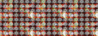 Küçük çiçekteki sevimli çiçek deseni. Raster deseni. Soyut çiçek çizim kalıbı arka planı. Raster illüstrasyonu. Gri renklerde.