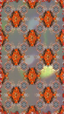 Raster illüstrasyonunda kusursuz çiçek deseni. Suluboya tarzında gri ve kahverengi renkte çiçekler.