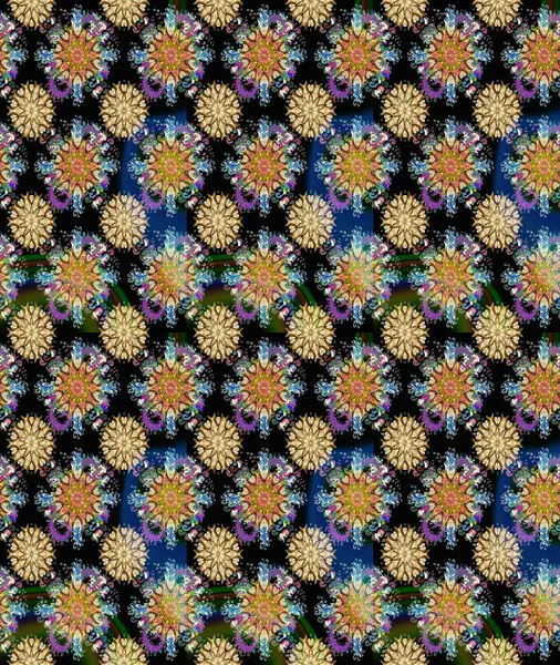 Kızılderili desenli desenli desenli şal deseni. Etnik Mandala süsü. Raster Henna dövme stili. Tekstil, tebrik kartı, boyama kitabı, telefon kılıfı baskısı için kullanılabilir.