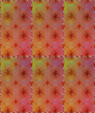 Renkli Bahar Temalı Kusursuz Arkaplan. Düz Çiçek Elementleri Tasarımı. Raster illüstrasyonunda kusursuz çiçek deseni. Güzel kumaş deseni.