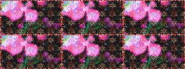 Moda baskıları için zarif bir şablon. Parlak renkli çiçekleri ve gri ve kahverengi renkte yaprakları olan şaşırtıcı, pürüzsüz çiçek deseni. Halk tarzı. Modern çiçek arkaplanı.