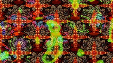 Şirin çiçekler. Raster Moda kumaş deseni. Çizgi çizimi deseni.