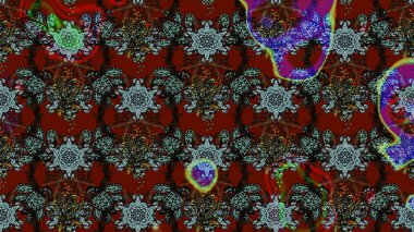 Sevimli çiçek raster deseni. Düz Çiçek Elementleri Tasarımı. Renkli Yaz Temalı eskiz kalıbı. Modaya uygun kumaş deseni.