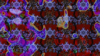 Güzel kumaş deseni. Raster illüstrasyonu. Çiçekler, dallar, bitkiler ve çiçekler. El çizimi.