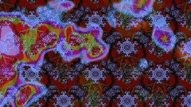 Çiçekli karalama şeklinde Raster çiçek deseni. Nazikçe, renkli yaz çiçekleri. Raster illüstrasyonu.