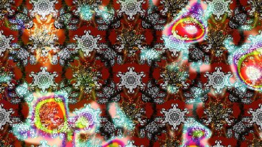 Çiçekli bahar çiçekleri. Moda baskıları için zarif bir şablon. Küçük renkli çiçekler. Küçük çiçekte güzel bir desen. Robot resim. Motley illüstrasyonu.