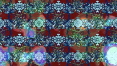 Renkli etnik çiçeklerle süslenmiş zarif bir eskiz şekli. Raster Çiçek İllüstrasyon Şirin Tekstil.