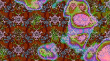 Sevimli çiçek raster deseni. Renkli çiçekler. Düz Çiçek Elementleri Tasarımı. Renk Bahar Teması eskiz şablonu.