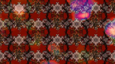 Çiçekli bahar çiçekleri. Robot resim. Küçük renkli çiçekler. Moda baskıları için zarif bir şablon. Motley illüstrasyonu. Küçük çiçekte şirin desenler.