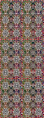 Raster illüstrasyonu. Gri renkli güzel bir tekstil. Çiçeklerle suluboya desenleri.