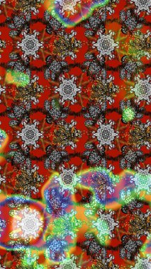 Raster suluboya çiçek deseni, narin çiçekler, gri, kahverengi ve kırmızı çiçekler, tebrik kartı şablonu. Raster Güzel kumaş deseni.