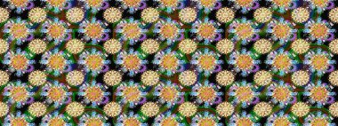 Eskiz arkaplan modeli. Suluboya, elle çizilmiş. Raster - stok. Vadinin yeşil renkli çiçekleri.