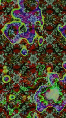 Düz Çiçek Elementleri Tasarımı. Yeşil, gri ve kahverengi renkli çiçekler. Renkli Yaz Temalı eskiz kalıbı. Sevimli çiçek raster deseni.