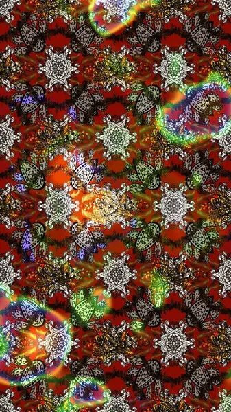 Eski usul. Eskiz geçmişi. Renkli desenli eskiz deseni, kahverengi, gri ve kırmızı çiçekler ve dekoratif elementler. Kumaş, tekstil, duvar kağıdı baskısı için. Raster illüstrasyonu.