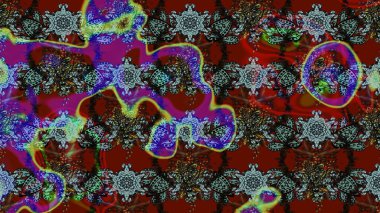 Düz Çiçek Elementleri Tasarımı. Güzel kumaş deseni. Renkli Yaz Temalı eskiz kalıbı. Raster illüstrasyonunda çiçek deseni çizimi.