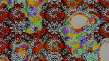 Çiçek izi. Suluboya çizim kalıbı. Suluboya tarzında renkler üzerine çiçekler.