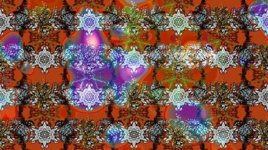 Modern gösterişli arka plan duvar kağıdı illüstrasyonları, klasik çizgiler, desenli desenli çiçekler, çiçekli süsler. Çiçekli el çizimi çizimi deseni.