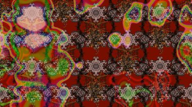 Raster illüstrasyonu. Eski moda arka plan. Desen, çizim, çiçek sınırı. Kıvırcık, parlak örgü. Çiçek çelengi. Güzel, pürüzsüz kumaş, tuval..