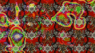 Hediye ambalaj kağıdı, tebrik kartları, posterler ve pankart tasarımı. Raster düz çiçek çizim deseni. Renkli çiçekler.