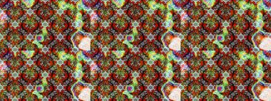 Renkli Yaz Temalı eskiz kalıbı. Raster Illustrasyon 'daki Çiçek Deseni' nin son moda çizimi. Düz Çiçek Elementleri Tasarımı. Gri, kahverengi ve kırmızı renkte çiçekler.