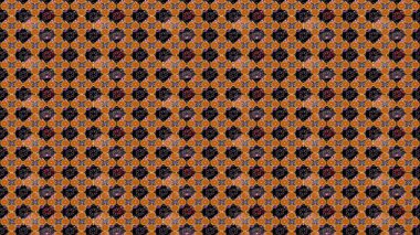 Çizim çiçek deseni duvar kâğıdı olarak kullanılabilir. Raster illüstrasyonu. Turuncu renkte çiçekler.