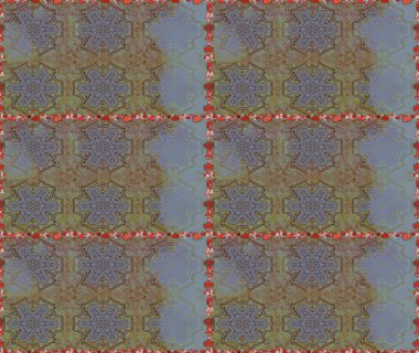 Küçük çiçekteki sevimli çiçek deseni. Kahverengi ve nötr renklerde çiçekler. Raster illüstrasyonu.