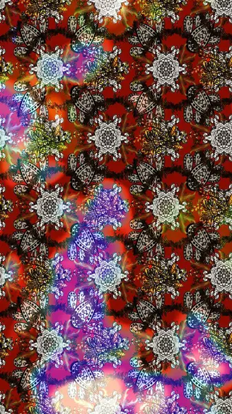 Sanat ilham verici, gri ve kırmızı renkli çiçekler ve yapraklar. Raster deseni. Kahverengi, gri ve kırmızı el çizimi desen. Karalama çiçekleri çizim deseni.