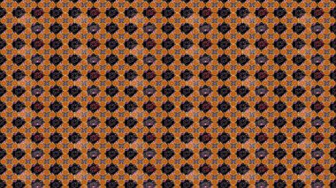 Çizim çiçek deseni duvar kâğıdı olarak kullanılabilir. Raster illüstrasyonu. Turuncu renkte çiçekler.