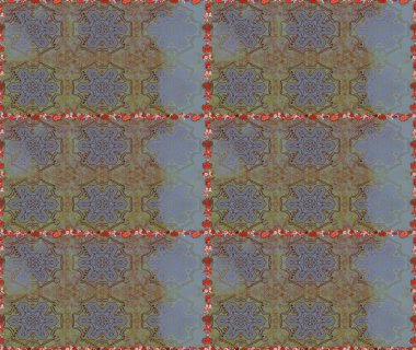 Küçük çiçekteki sevimli çiçek deseni. Kahverengi ve nötr renklerde çiçekler. Raster illüstrasyonu.