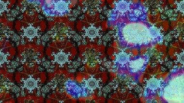 Tekstil, duvar kâğıdı, kapaklar, yüzey, baskı, hediye paketi, hatıra defteri, dekupaj. Küçük yabani çiçeklerdeki halk modelini çiz. Taşralı şıklığı. Liberty style millefleurs.