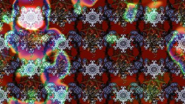 Renkli çiçekler. Raster illüstrasyonunda çiçek deseni çizimi.