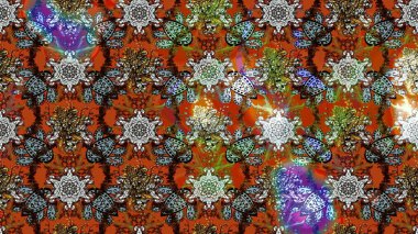 Küçük çiçekteki sevimli çiçek deseni. Renkli çiçekler. Raster illüstrasyonu.