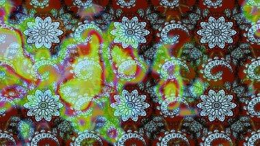 Nazikçe, renkli yaz çiçekleri. Raster deseni. Küçük çiçekteki sevimli çiçek deseni. Raster illüstrasyonu.