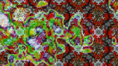 Renkli tekstil tarzında. Raster illüstrasyonu. Suluboya çiçekli çiçek deseni.