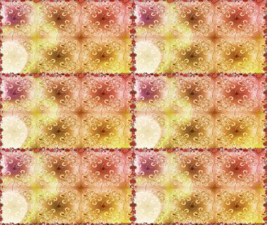 Birçok bej ve sarı soyut çiçekli tropik, pürüzsüz desen. Varisoloğu bej ve sarı rasterin pürüzsüz çizimi. Küçük çiçekte sevimli çiçek deseni var..