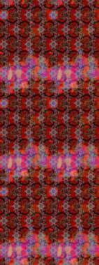 Kahverengi, kırmızı ve pembe renkli güzel çiçekli eskiz deseni, suluboya çiçek deseni, duvar kağıdı, kart veya kumaş için fayanslı. Raster..