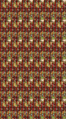 Raster illüstrasyonu. Şatafatlı bahar bahçesi dokusu. Çiçek deseni. Çiçek çizimi arkaplanı.