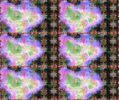 Raster Çiçek İllüstrasyonu güzel tekstil. Tarafsız ve gri renklerde etnik çiçeklerle kusursuz bir desen..