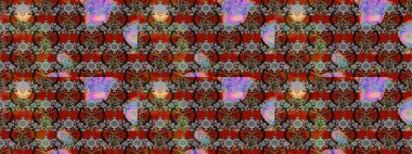 Çok renkli, zarif küçük çiçekler ve gri renkli komik böcekler, raster desen, illüstrasyon.