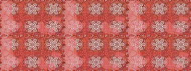 Pembe ve kahverengi renklerde. Raster illüstrasyonu. 3D çiçekler, pürüzsüz.