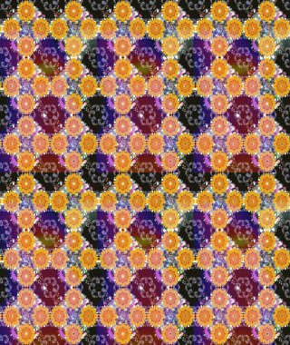 Düz Çiçek Elementleri Tasarımı. Renkli Yaz Temalı eskiz kalıbı. Sarı renkli çiçekler. Raster illüstrasyonunda çiçek deseni çizimi.