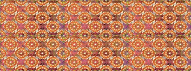 Çiçek süsü kumaş deseni, cam, çiçek desenli metal turuncu renkli ve altın elementli. Klasik raster altın pürüzsüz desen.